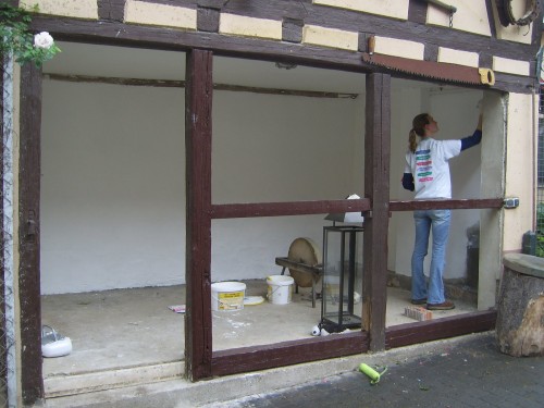 outdoor kitchen painting