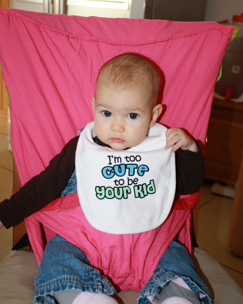 Mackenzie in her bib