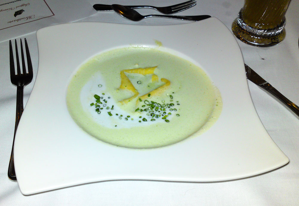 christening dinner zur einkehr bear garlic soup