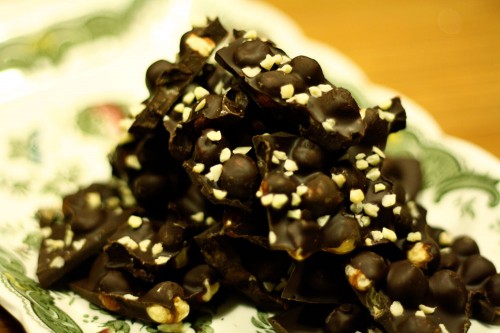 Dark Chocolate Hazelnut Bark