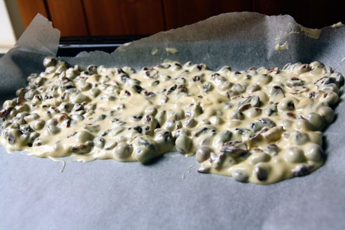 making chocolate bark
