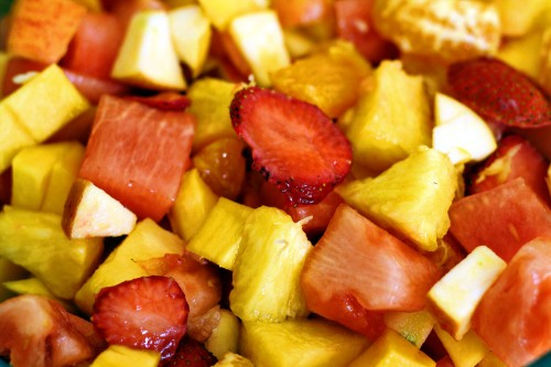 making fruit salad