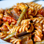 Vegetable pasta with zucchini
