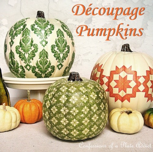 decoupage-pumpkins