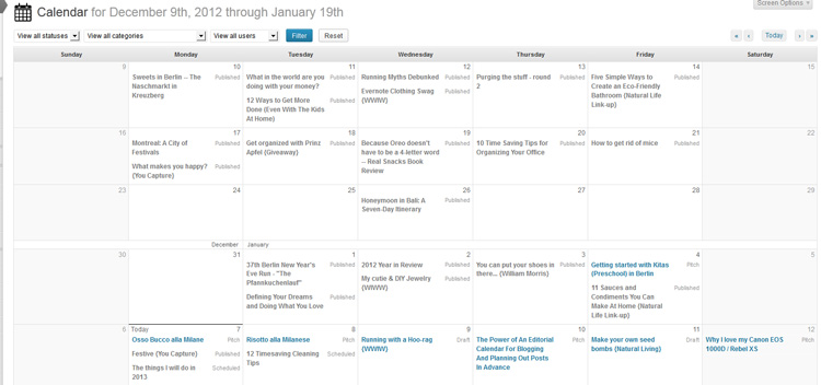 The Power of An Editorial Calendar For Blogging