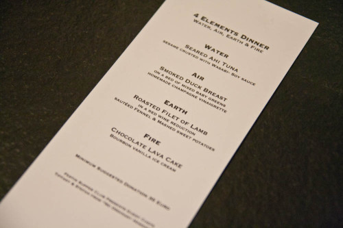 supper club menu