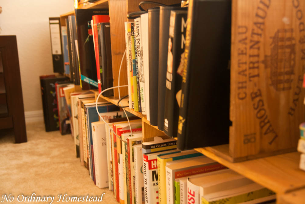 Our new upcycled bookshelves