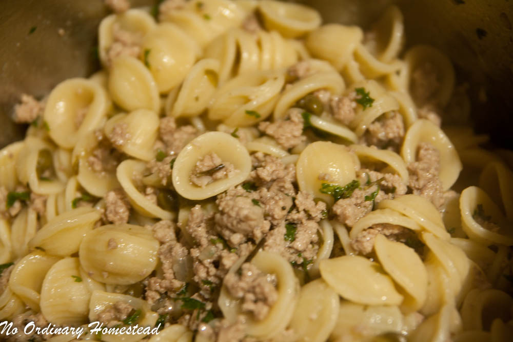 Orecchiette with Veal, Capers and White Wine Recipe No Ordinary Homestead