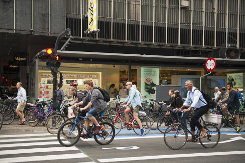 City biking