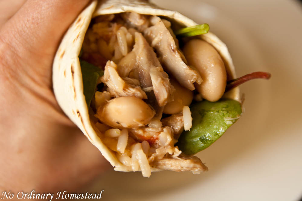 Quick & easy leftover chicken wraps