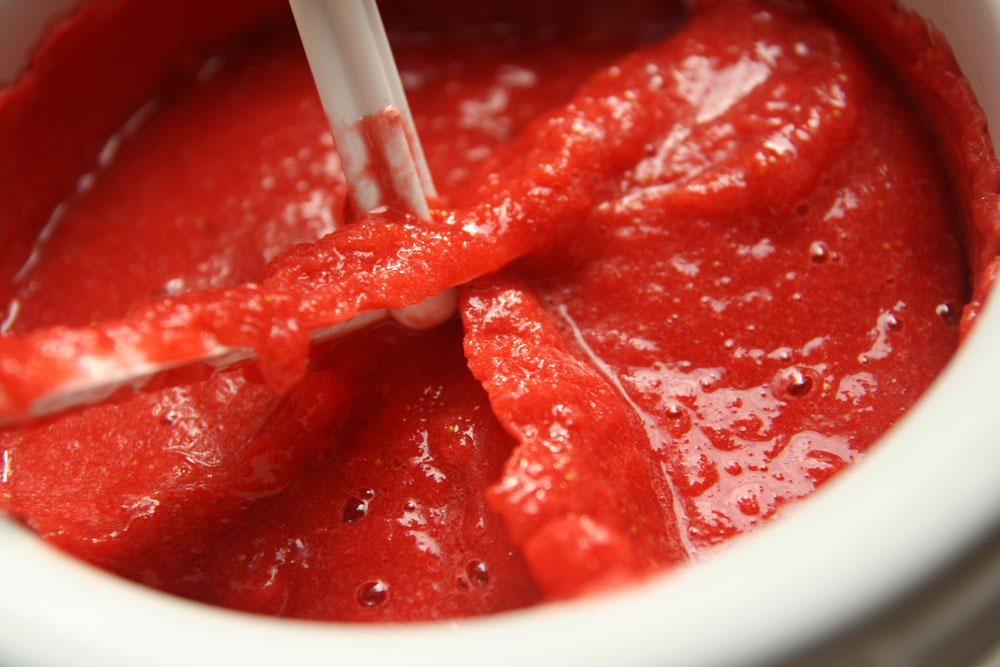 Strawberry Raspberry Lime Sorbet