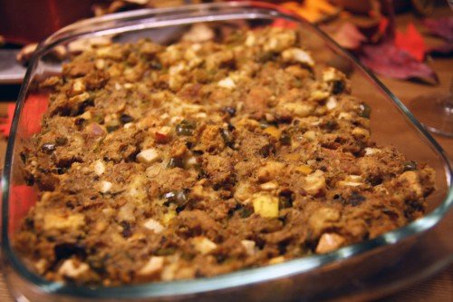 Homemade Thanksgiving dressing