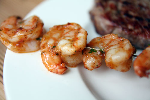 Grilled Garlic Shrimp Skewers