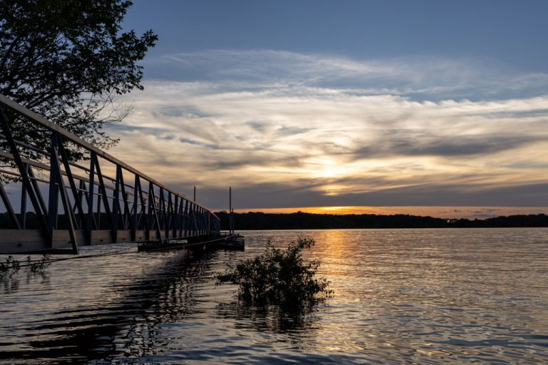 Sunset over Lake Thunderbird, Oklahoma