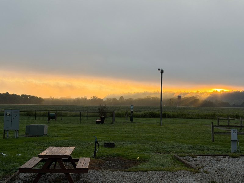 Sunset at Outpost Campground near Cave Run Lake, Kentucky