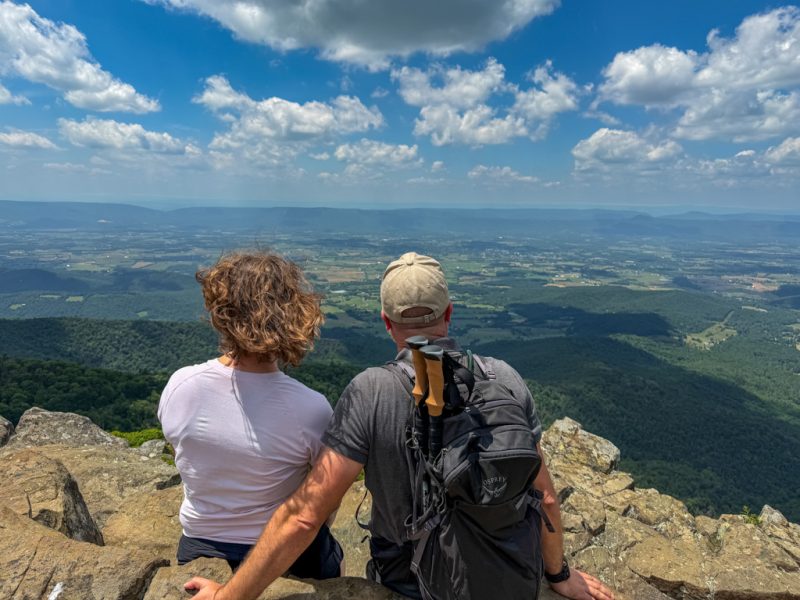 Taking in the view from an overlook in Shenandoah National Park