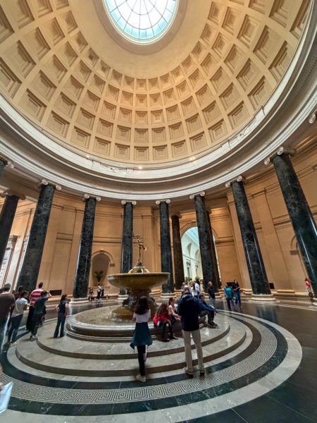 The domed rotunda and fountain at the National Gallery of Art