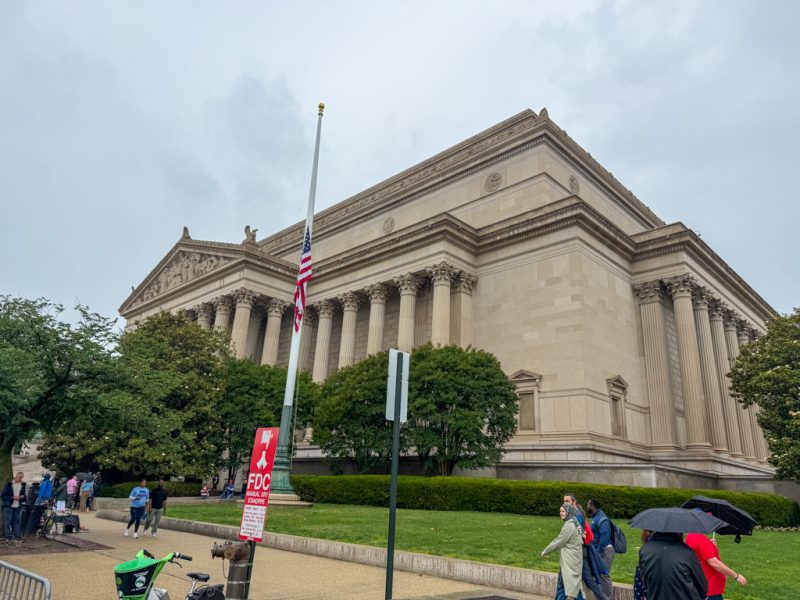 The National Archives building in Washington, DC