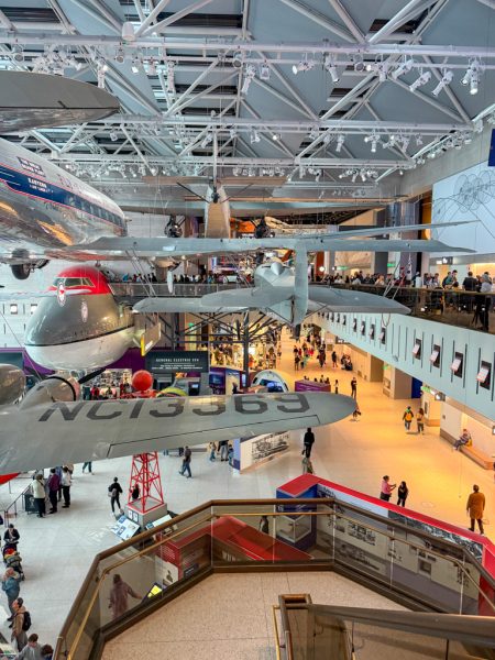 Aircraft hanging in the National Air and Space Museum
