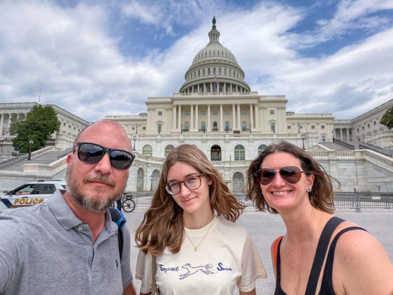 Our family in front of the U.S. Capitol in Washington, DC